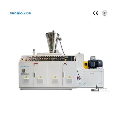 China 22 1 Screw L/D Ratio PVC Wood Composite Hollow Grille Bamboo Wall Panel Extrusion Line Making Machine for sale