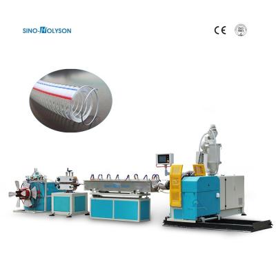 China Máquina de fabricación de manguera de PVC reforzada con alambre de acero de tornillo único con velocidad de tornillo de 75 rpm en venta