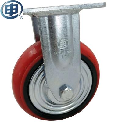 China Trolley (Industrial) Heavy Duty Solid Iron Core PU Wheels For Wheelbarrow for sale