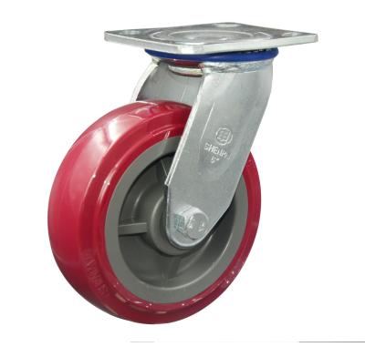 China Retail Heavy Duty 8 Inch PU Swivel Caster Wheel for sale