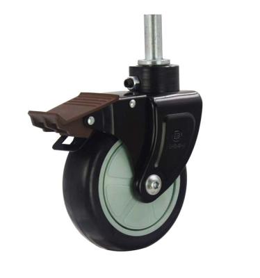 China Home Use 25D Swivel Caster With Brake For Foldable Ambulance Bed for sale