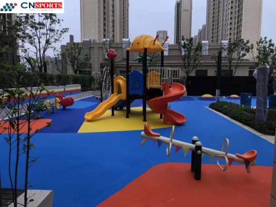 Κίνα Υγρός χύστε σε EPDM τη λαστιχένια γυμναστική δαπεδώνοντας τους μπλε λαστιχένιους κόκκους προς πώληση