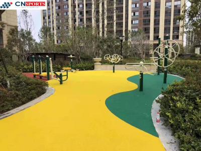 China Jogging Track EPDM Rubber Flooring Yellow EPDM Playground Surface for sale