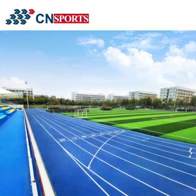 China Sky Blue Color Wear Resistance Sandwich Running Track Athletics Running Track for sale
