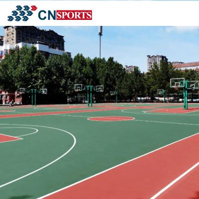 China Colorful UV Resistant Silicon Polyurethane Basketball Rubber Flooring Waterproof for sale