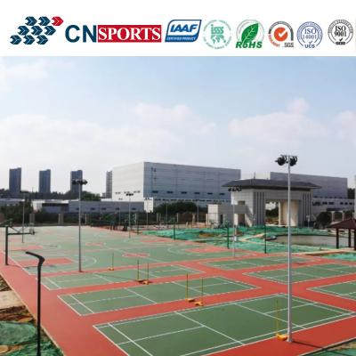 China Cushion Effective Spu Synthetic Rubber Tennis Court Flooring Abrasion Resistant for sale