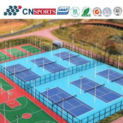 China Resilient Rubber Sport Court Flooring With Buffering Cushion And Acrylic Topcoat Layer for sale