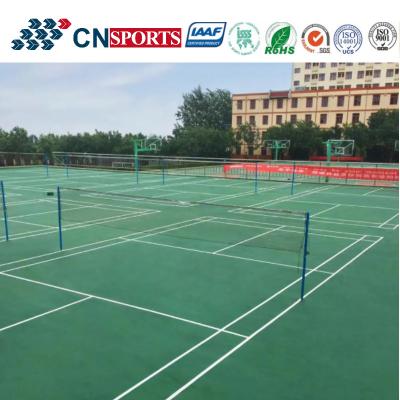 China Anti Slip High Performance Cushion Rebounce Safety Protection Acrylic Painting Tennis Court Flooring for sale