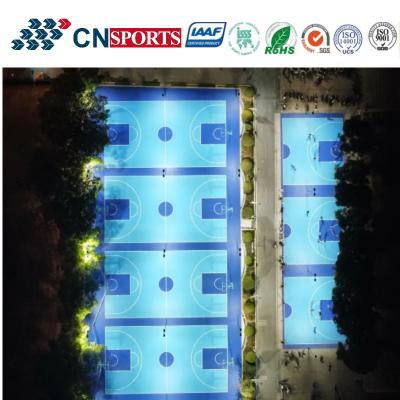 China Excepcional resistido al deslizamiento cojín de patio de la escuela rebotar suelo de caucho deportivo con IAAF en venta