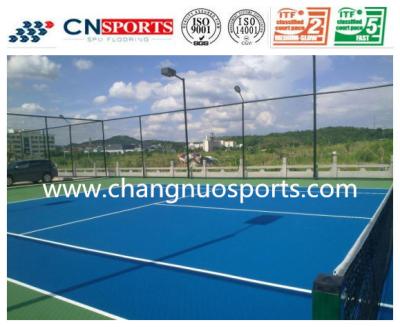 China 83 Value of Rebound Silicon PU Tennis Court Flooring ,High Rebound for sale