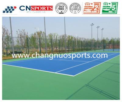 China Alargamiento en el suelo del tenis de la PU del silicio de la rotura el 434% y alto Rebiund y de alta calidad en venta