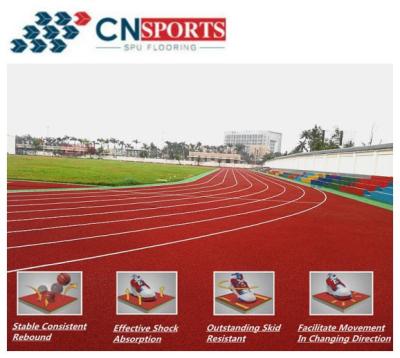 China Pista de atletismo de borracha sintética vermelha à venda