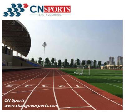 China Pavement On Cement Based PU Runway Flooring CN-S05 Sandwich Type running track for sale