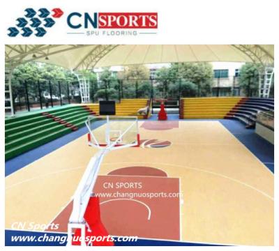 China Wood Grain Type Crystal Basketball Flooring Non Toxic and No Smell for sale