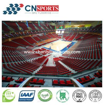China 97 Compression Recovery Rate Spu Basketball Court Flooring for sale