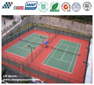 China Class 1 Flame Retardancy CN-S02 Silicon PU Tennis Flooring for School for sale