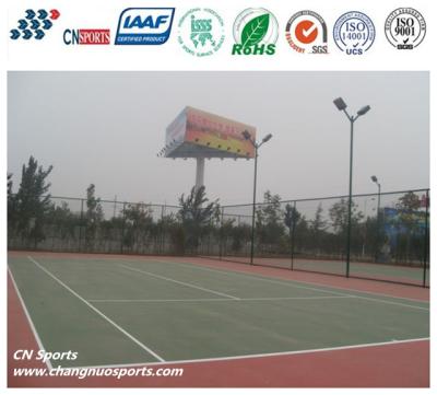 China High Rebound Silicon PU Tennis Court Acrylic Surface Non Toxic for sale