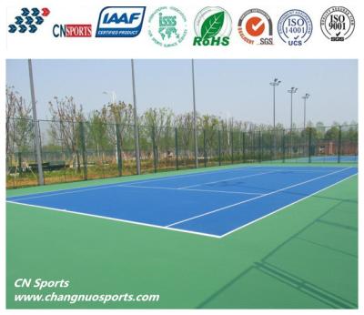 Chine Label environnemental de la Chine (type i) par le ministère de la Chine du plancher de sports de tennis de SPU de protection de l'environnement à vendre