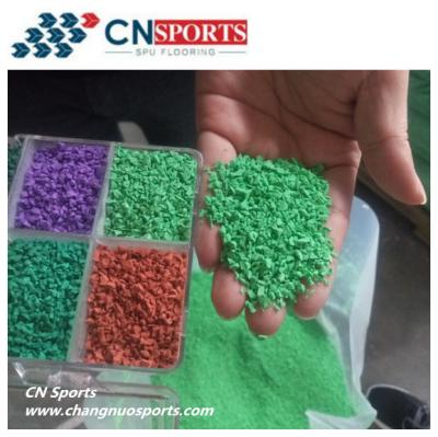 China 1.5mm Playground EPDM Rubber Granules Crumb Recycled running track for sale