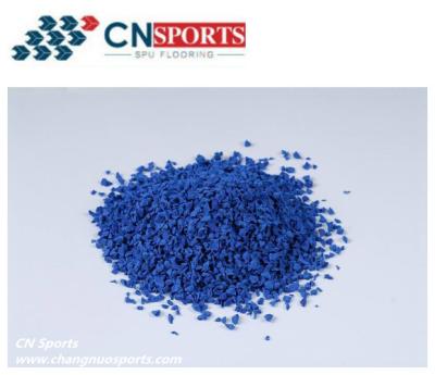 Cina Campo da giuoco di gomma dei bambini dei granelli degli azzurri EPDM che esegue pista in vendita