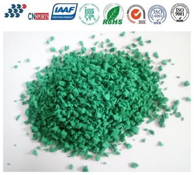 China IAAF Green EPDM Rubber Crumb For Athletic Running Track for sale