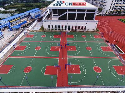 China Not Fade SPU Basketball Flooring Anti Skiding Durable 8mm for sale