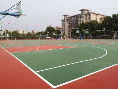 China Soundproof Outdoor Badminton Court Flooring SPU Coating for sale