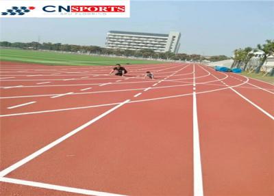 China RoHS PU Running Track, waterdicht synthetisch sportief spoor Sandwich systeem Te koop
