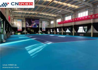 China Blue SPU Flooring , 2.3mm Indoor Basketball Court Flooring for sale