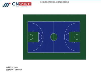 China resistencia de desgaste de la prenda impermeable de la cancha de básquet de la escuela secundaria de 5m m en venta