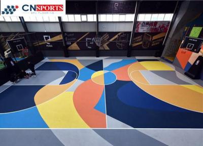 China Soundproof SPU Flooring , IAAF Synthetic Basketball Flooring for sale