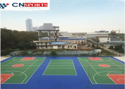 China Outdoor Synthetic Basketball Court Flooring , Athletic Polyurethane Sports Flooring for sale