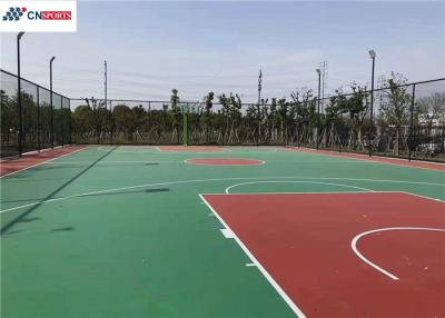 Китай Акриловая зеленая баскетбольная площадка отделывает поверхность на открытом воздухе делает водостойким продается