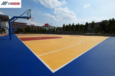 Китай Картина текстуры полиуретана баскетбольной площадки RoHS деревянная продается