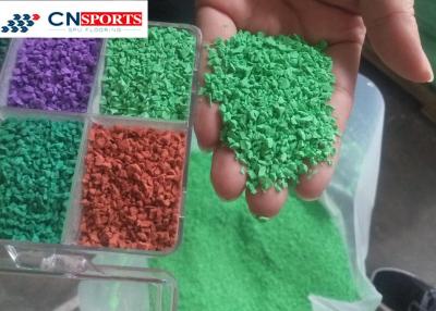 China Artificial Grass Infilling IAAF Running Track Epdm Rubber Granules Green Color for sale