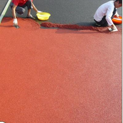 China Non Toxic Silicon Spraying Coating Soundproof Athletic Synthetic Track for sale