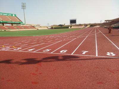 China IAAF Certified  Sandwich Type PU Running Track Synthetic Rubber Material for sale