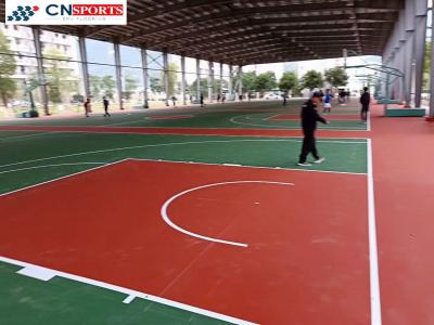 Chine Les sports de terrain de jeu de volleyball de terrains de basket apprêtent le plancher en caoutchouc d'unité centrale de silicium à vendre