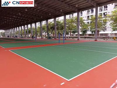 China Silicon PU Painting Liquid Coating Sports Court Flooring For Basketball Court Flooring for sale