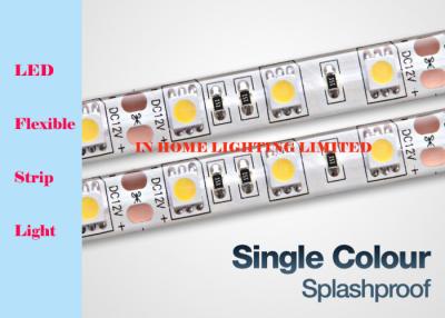 China IP20 12V / 24V Flexible RGB LED Strip Lights Single Color For Indoor Decoration for sale