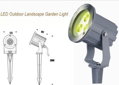 China IP67 RGB Outdoor LED Garden Lights 3W / Exterior Landscape Garden Spike Light for sale