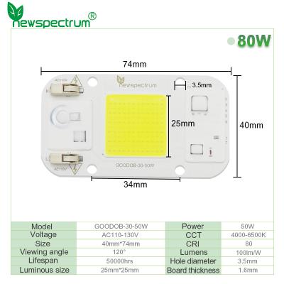 중국 점등 램프 비즈 DOB Cob LED 칩 25 사이즈 밀리미터 고열 전도성 판매용