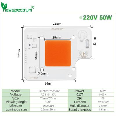China watt 6000K da microplaqueta 50 da ESPIGA do módulo do diodo emissor de luz do DOB 3000lm para soluções de iluminação comerciais à venda