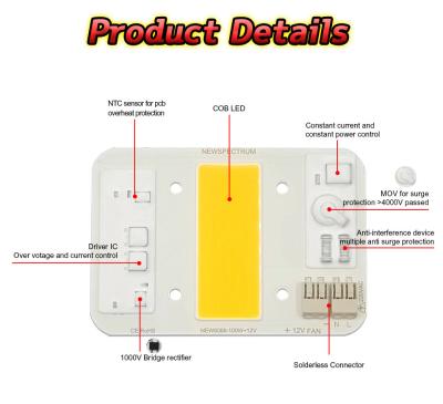 China 100W High Power LED COB Chip Aluminum Material AC85-265V Input Voltage for sale