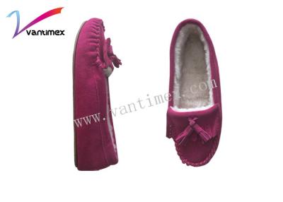 China Sheep Wool Flat sole ladies casual shoes more fur and warm textile lining for sale
