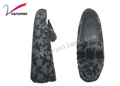 China Printing bowknot shallow mouth flat moccasins house shoes / ladies casual footwear for sale