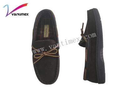 China Classic casual fashion mens driving Moccasin House Shoes Cowsuede Upper for sale