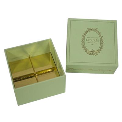 China FCS Certificated Food Gift Box Packaging Top And Base Gold Foil for sale