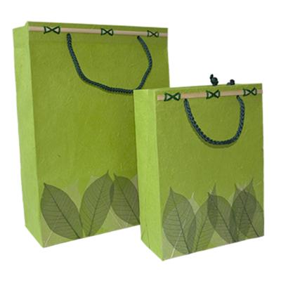 China Medium Lime Matt Laminated Carrier Bag g With Rope Handle Shopping Paper Bags for sale