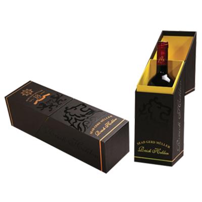 China Base Of Rigid Display Paper Box  For Wine Hot Foil Stamping UV Coating for sale